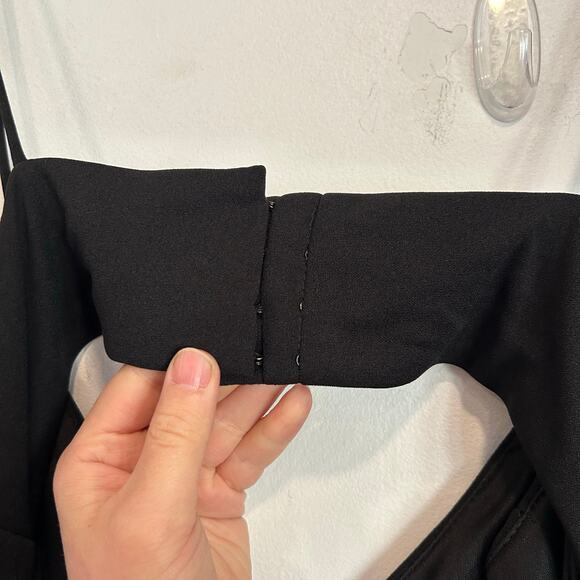 BHLDN Livy Cutout V-Neck Gown Black Size 10 - Picture 11 of 11